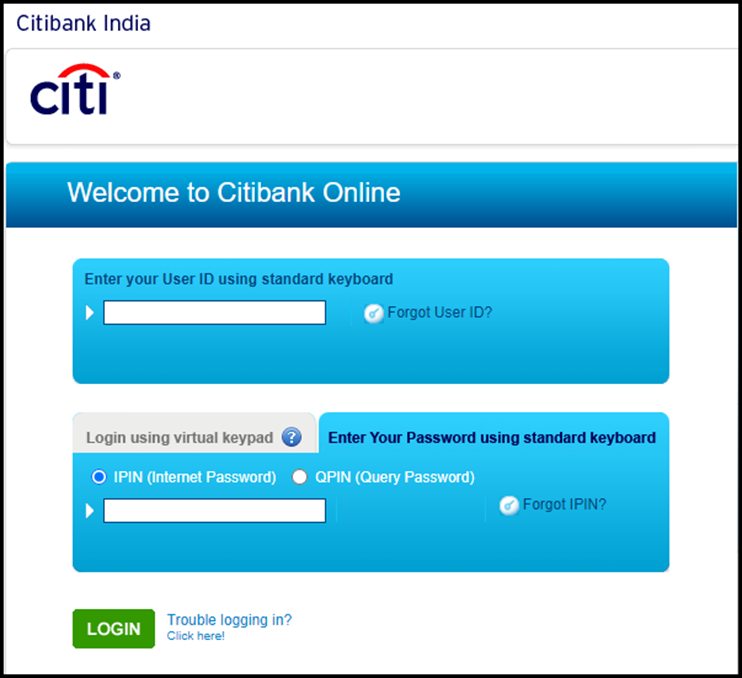 CitiBank Netbanking