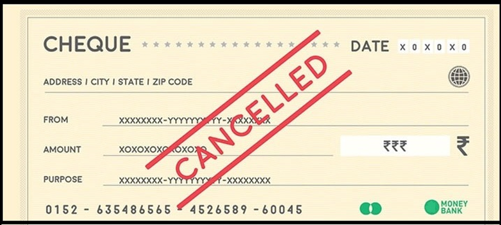 Cancelled Cheque Format