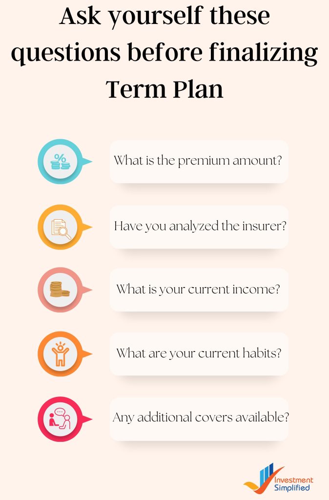ask yourself these questions before finalizing term plan